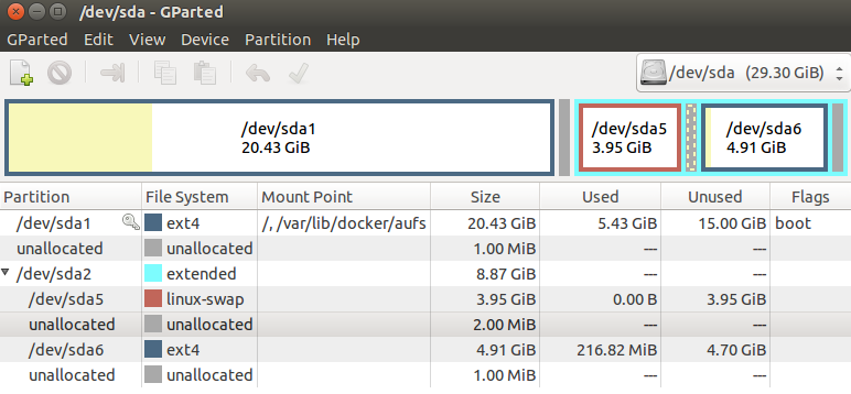 扩展VirtualBox中Ubuntu的磁盘空间-程序旅途