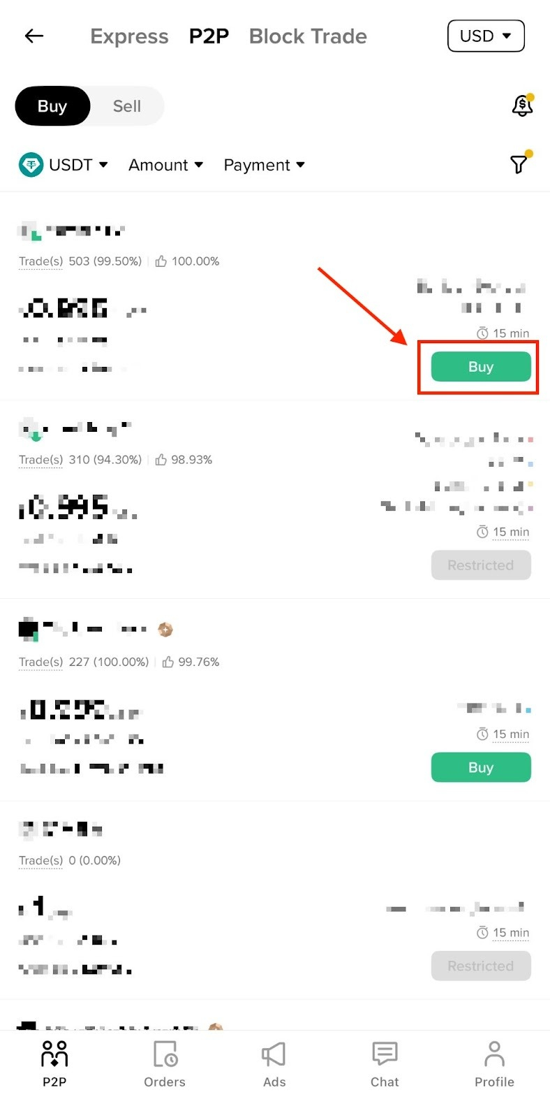 币安 P2P 买 USDT 怎么操作:快捷区与自选区步骤-程序旅途