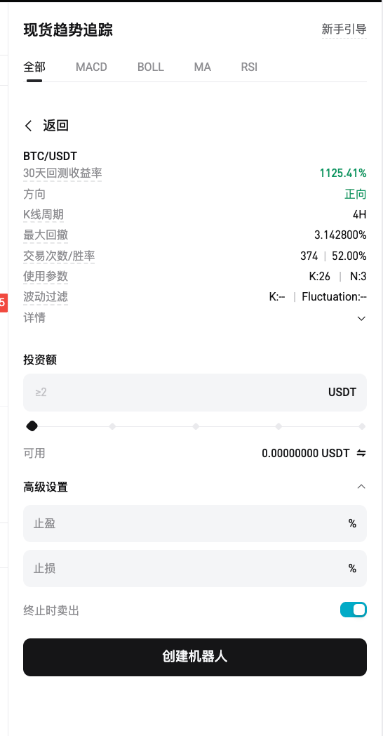 Bitget 趋势追踪机器人怎么用:AI 方案与手动创建-程序旅途