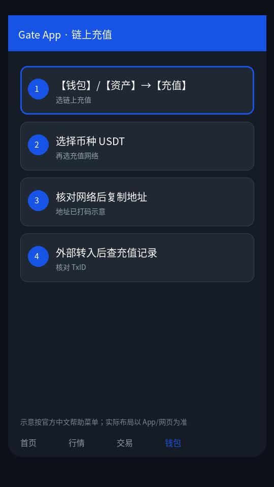 Gate 充值怎么操作:步骤与充值不到账排查-程序旅途