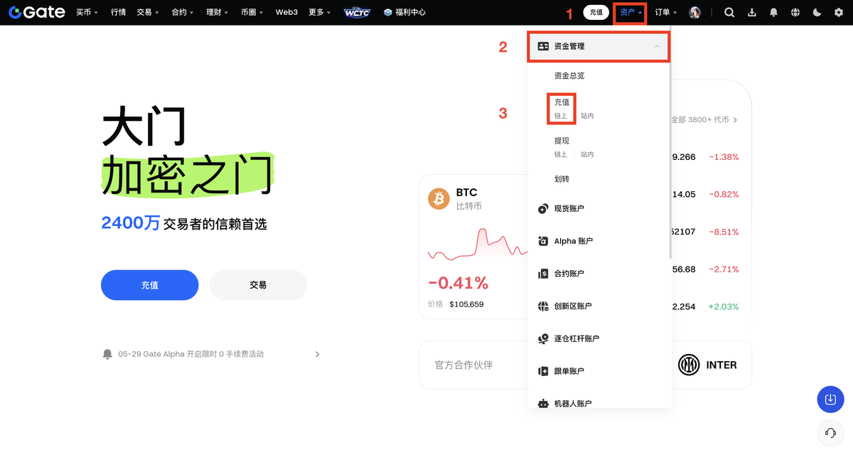Gate USDT 充值怎么选网络:TRC20/ERC20 对照与步骤-程序旅途