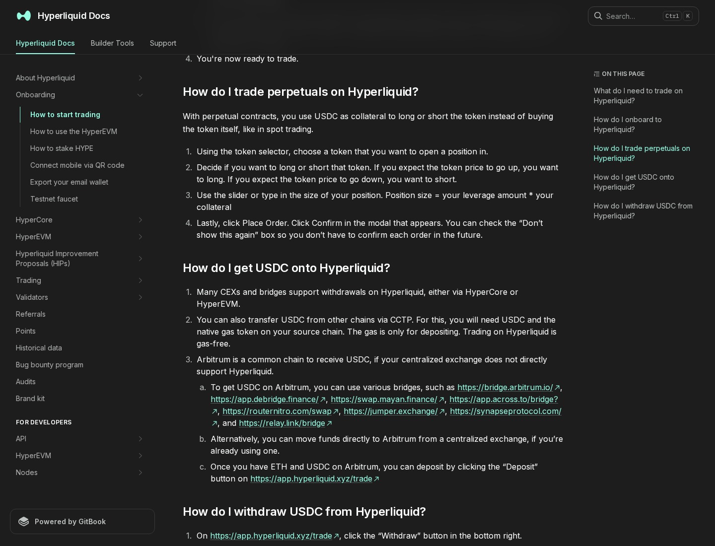 Hyperliquid 怎么入金:交易所买 USDC 提到 Arbitrum 再 Deposit-程序旅途