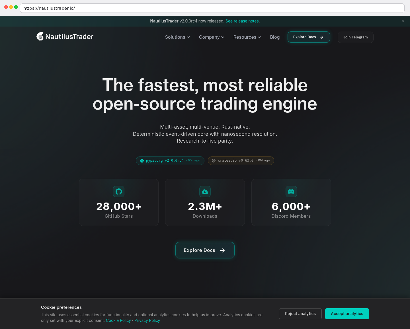 NautilusTrader 与类似交易平台的对比-程序旅途