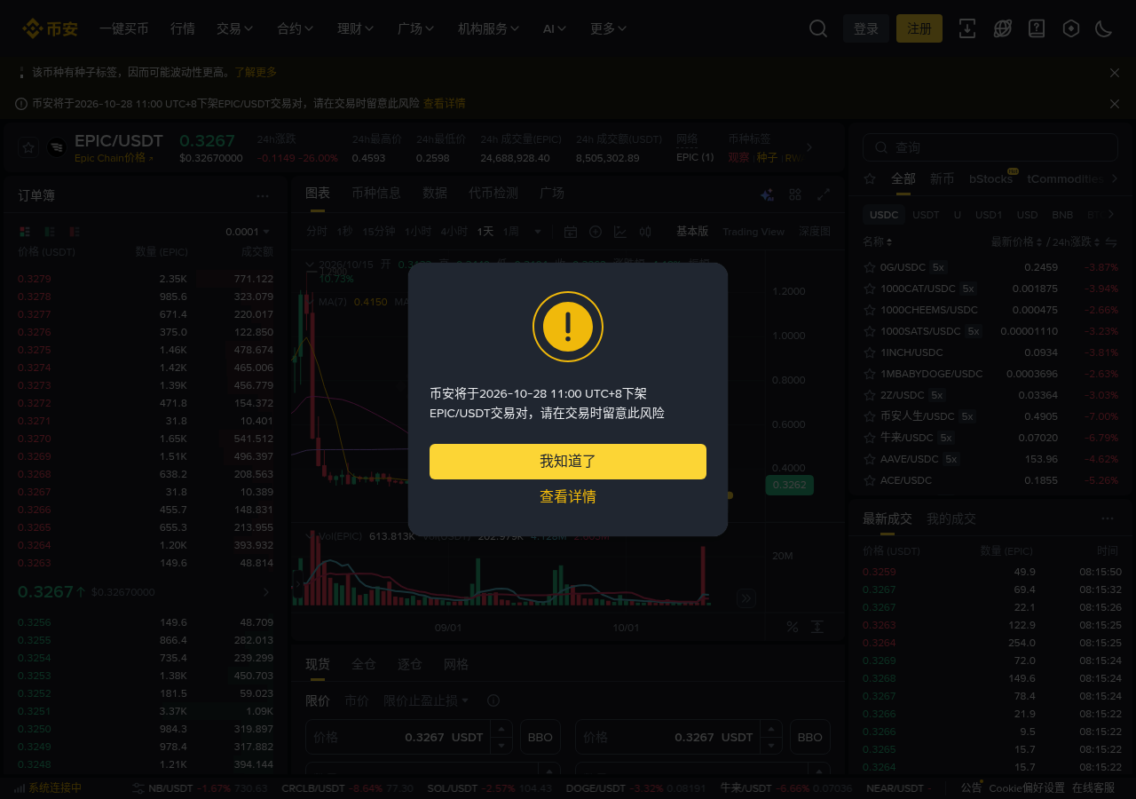 币安下架 EPIC、QUICK 怎么处理:时间表、钱包核对与提现窗口-程序旅途